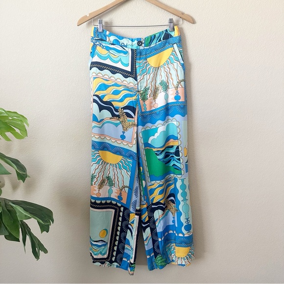 Anthropologie Maeve Sunshine Wide-Leg Pants Size 6 - Picture 2 of 13